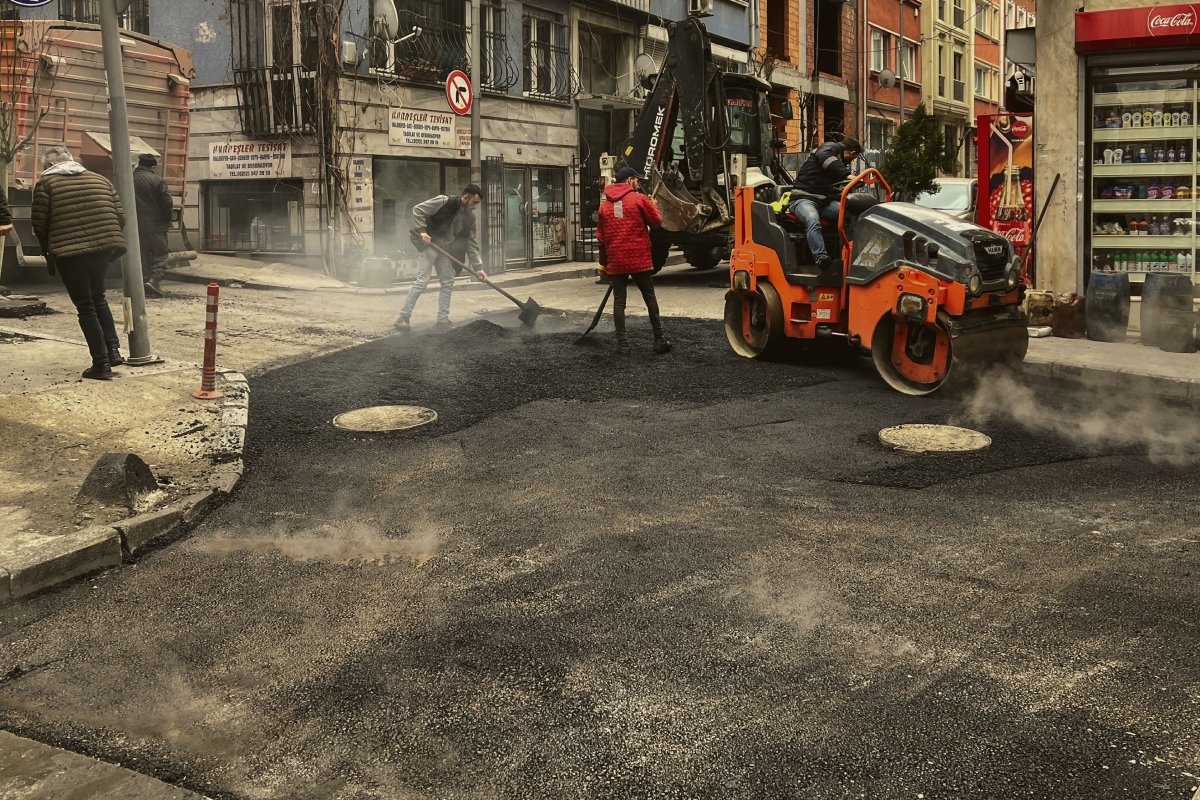 Çorlu asfalt yol serimi